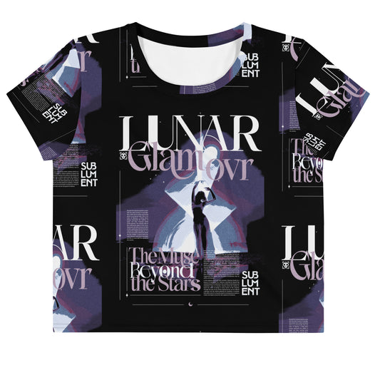 Lunar Glamour Sublument All-Over Print Crop Tee