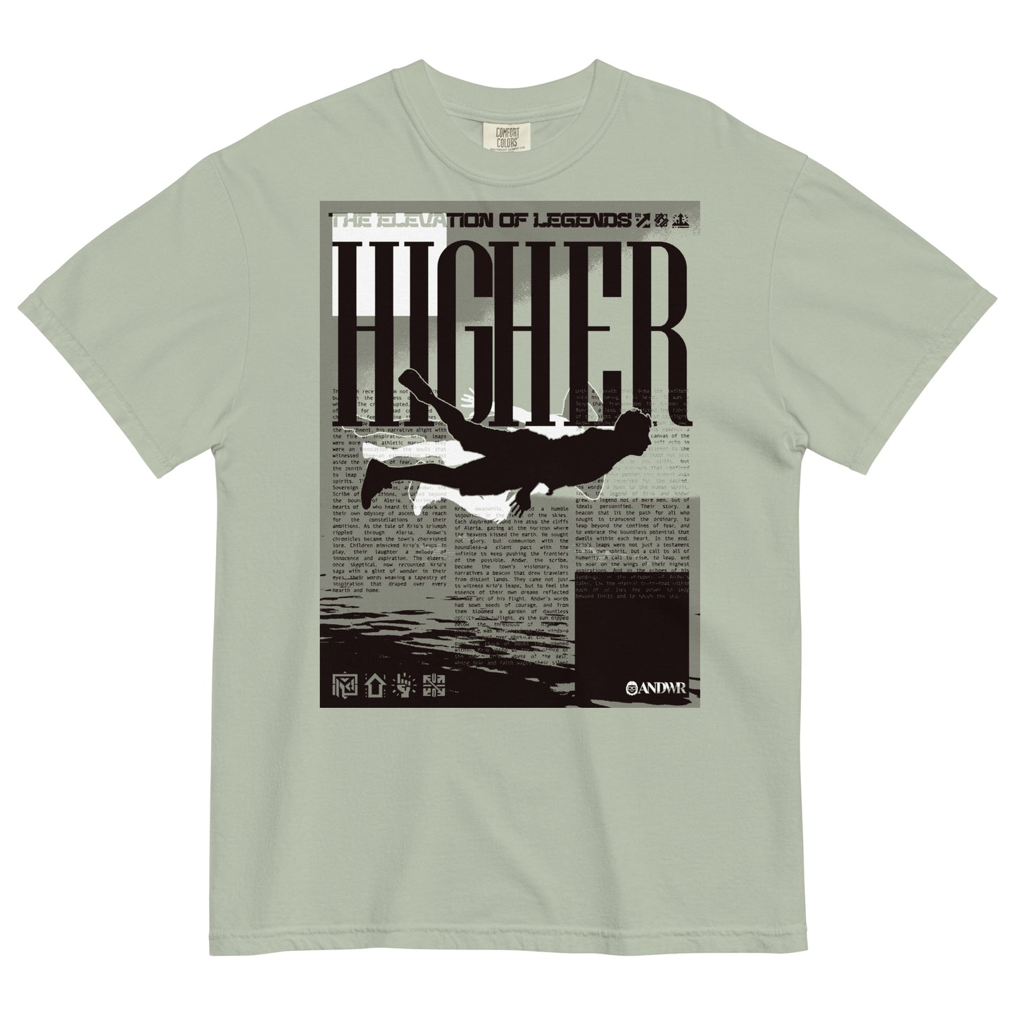 HIGHER Levitation Unisex garment-dyed heavyweight t-shirt