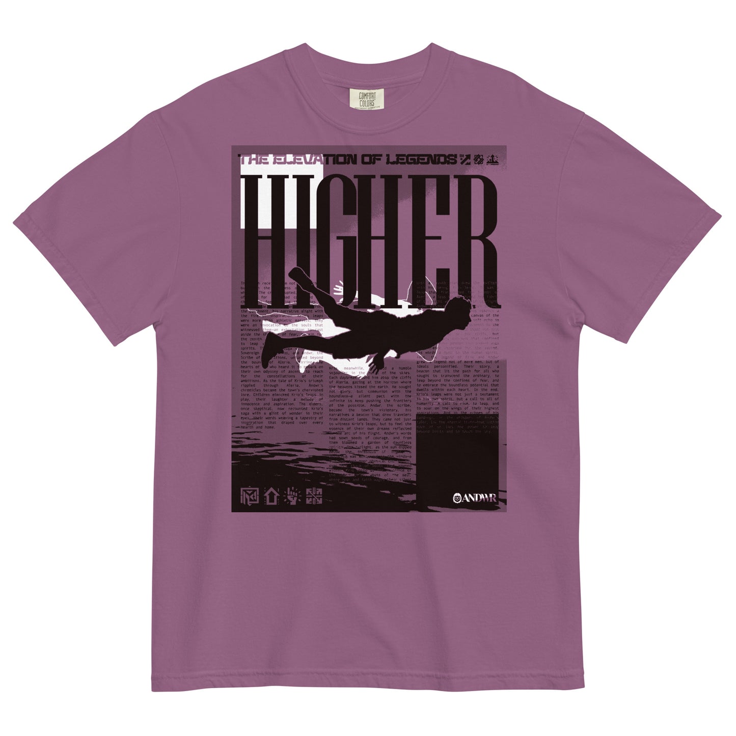 HIGHER Levitation Unisex garment-dyed heavyweight t-shirt