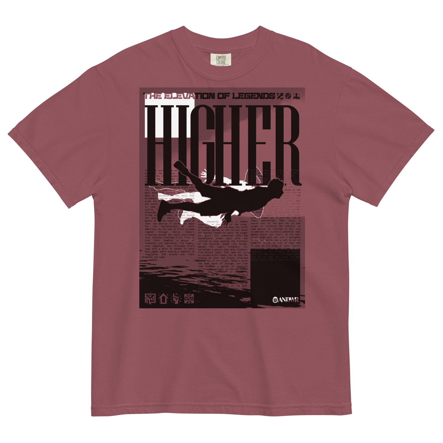 HIGHER Levitation Unisex garment-dyed heavyweight t-shirt