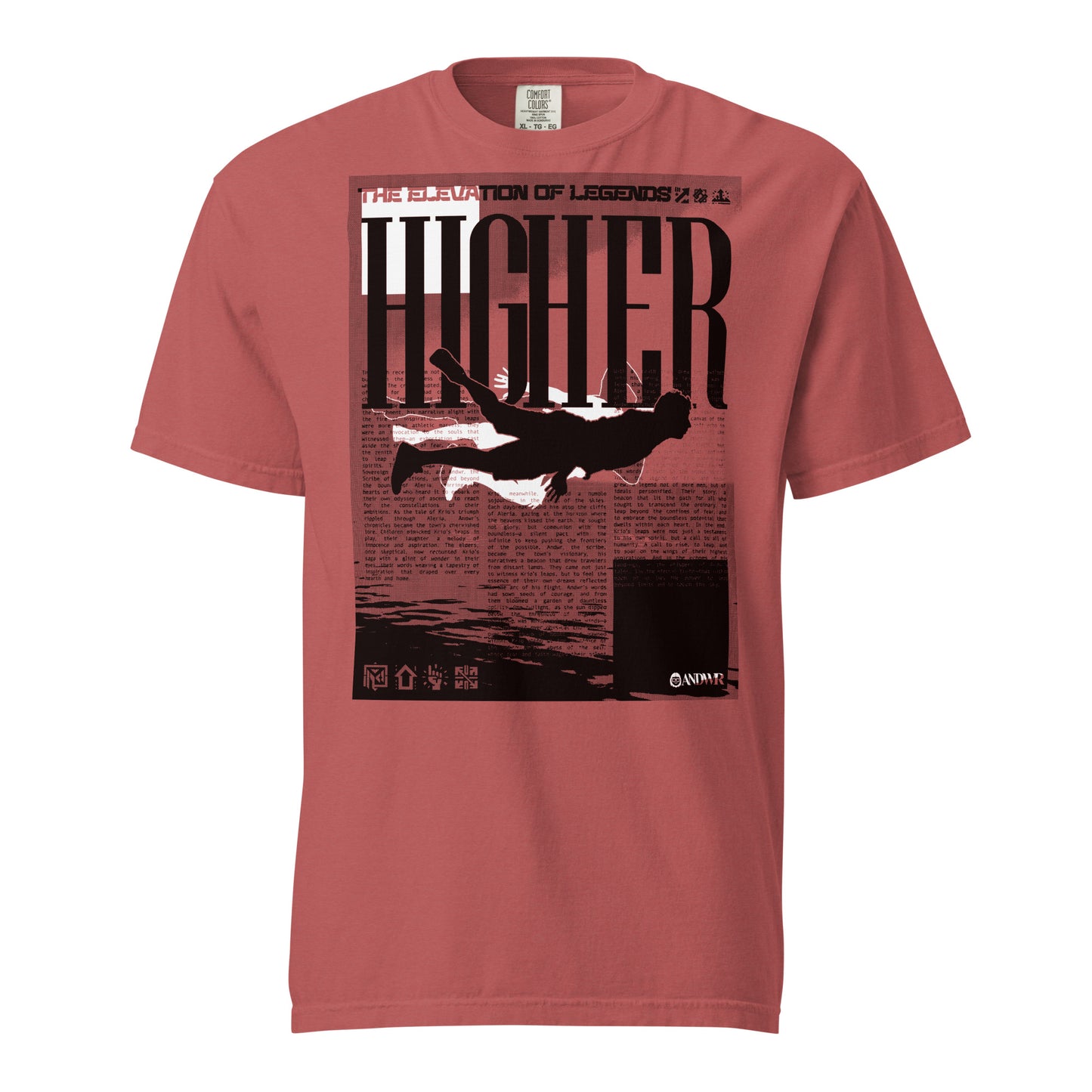 HIGHER Levitation Unisex garment-dyed heavyweight t-shirt