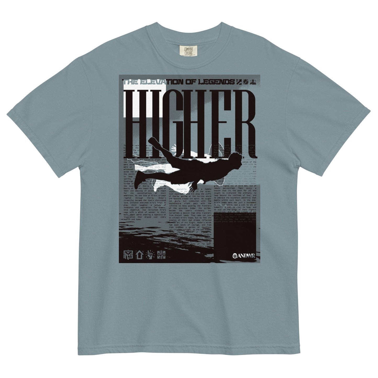 HIGHER Levitation Unisex garment-dyed heavyweight t-shirt