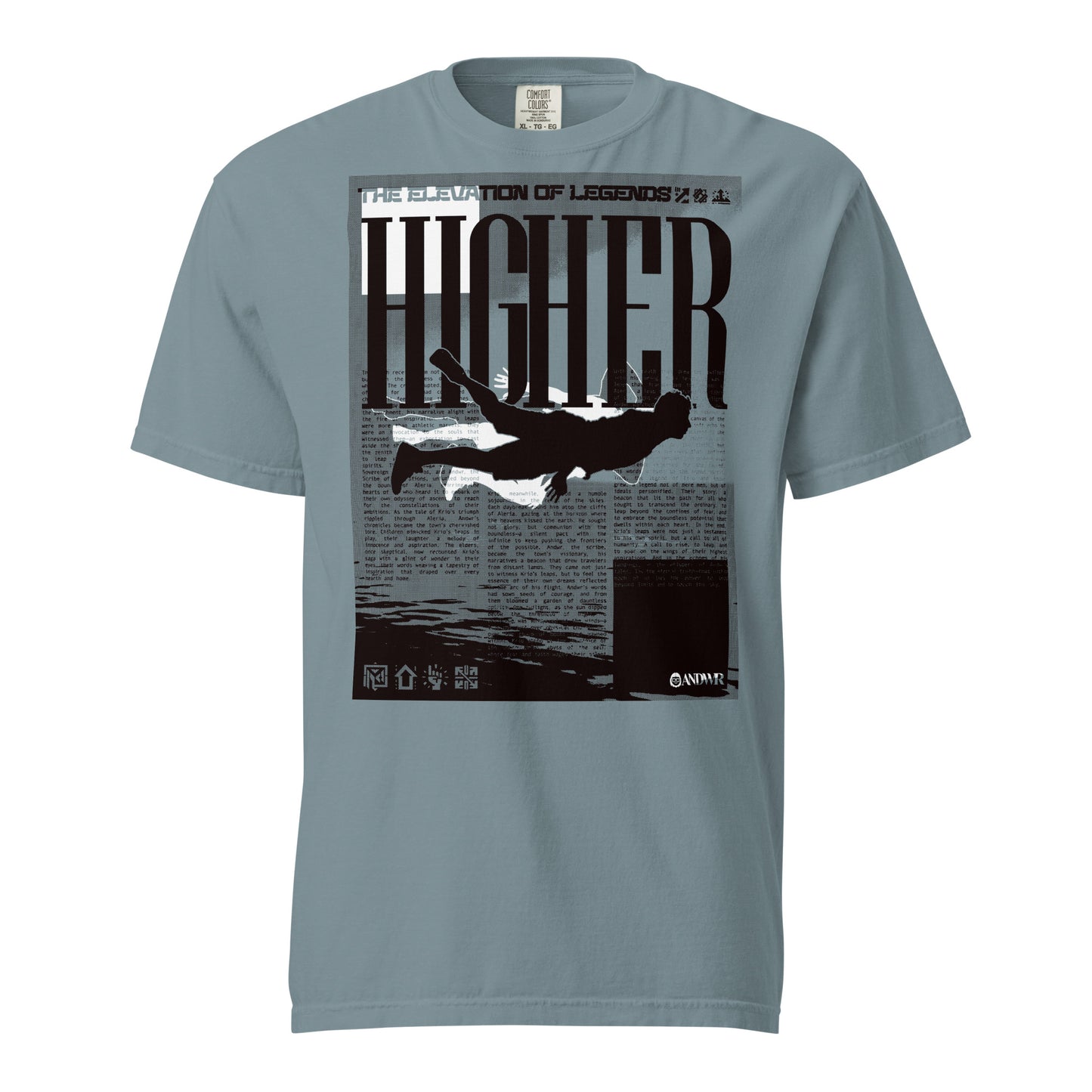 HIGHER Levitation Unisex garment-dyed heavyweight t-shirt