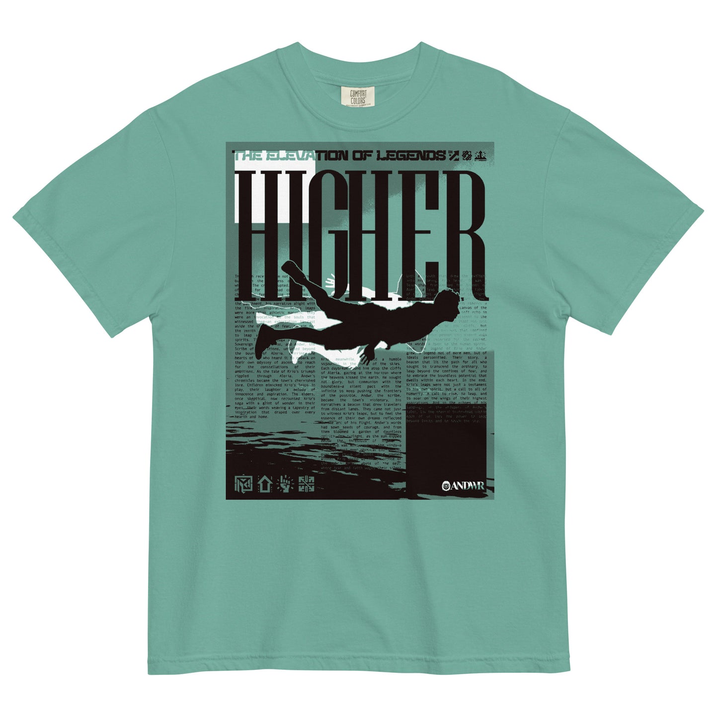 HIGHER Levitation Unisex garment-dyed heavyweight t-shirt