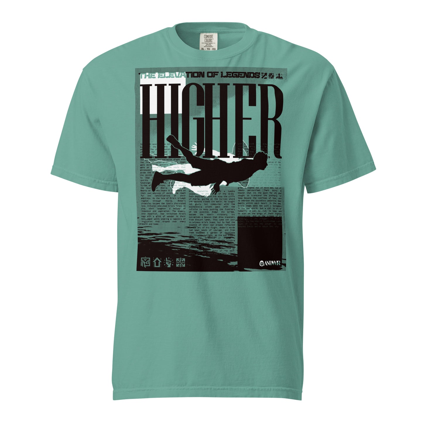 HIGHER Levitation Unisex garment-dyed heavyweight t-shirt